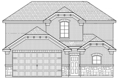 elevation for home at 508 cornerstone road in lindale texas